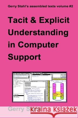 Tacit and Explicit Understanding Gerry Stahl 9780557693801 Lulu.com
