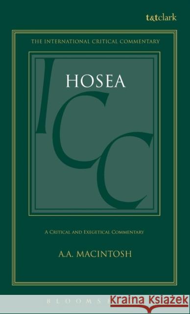 Hosea A. A. Macintosh 9780567085450 T. & T. Clark Publishers