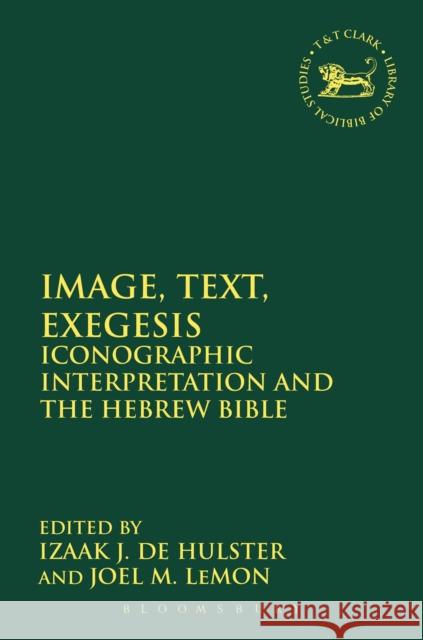 Image, Text, Exegesis: Iconographic Interpretation and the Hebrew Bible de Hulster, Izaak J. 9780567168139 T & T Clark International