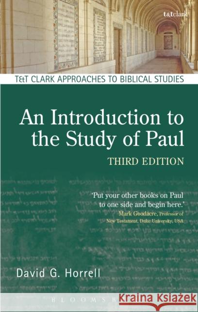 An Introduction to the Study of Paul David G. Horrell 9780567656247 T & T Clark International