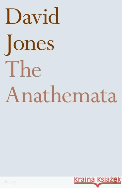 The Anathemata David Jones 9780571259793 0