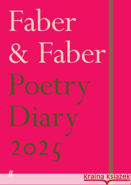 Faber Poetry Diary 2025 Various Poets 9780571390199