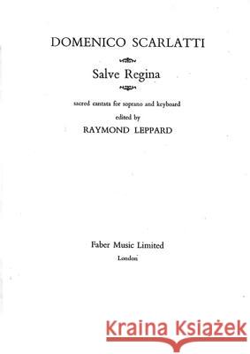 Salve Regina: Sheet Domenico Scarlatti 9780571505623