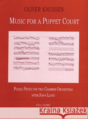 Music for a Puppet Court: Full Score  9780571508655 Faber Music Ltd