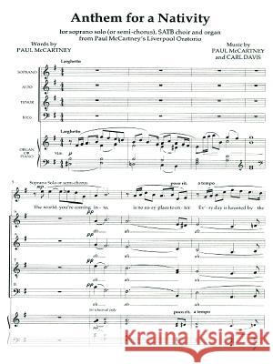 Anthem for a Nativity (from the Liverpool Oratorio): Satb Acc., Choral Octavo McCartney, Paul 9780571513215