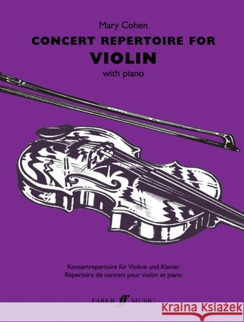 Concert Repertoire for Violin  9780571524402 FABER MUSIC LTD