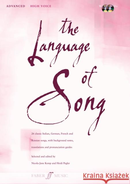 The Language Of Song: Advanced (High Voice)  9780571530755 Faber Music Ltd