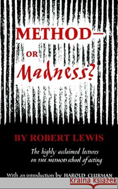 Method--Or Madness? Lewis, Robert 9780573690334