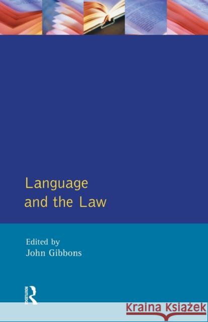 Language and the Law  9780582101456 