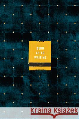Burn After Writing (Dots) Sharon Jones 9780593421802 Tarcherperigee