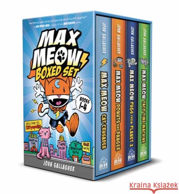 Max Meow Boxed Set: Welcome to Kittyopolis (Books 1-4): (A Graphic Novel Boxed Set) John Gallagher 9780593703625