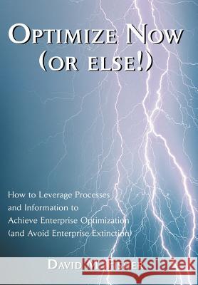 Optimize Now (or else!): How to Leverage Processes and Information to Achieve Enterprise Optimization (and Avoid Enterprise Extinction) Fisher, David M. 9780595660629 iUniverse