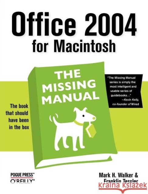 Office 2004 for Macintosh Walker, Mark H. 9780596008208