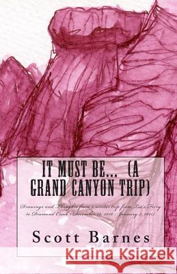 It Must Be... (a Grand Canyon trip): Drawings and Thoughts from a winter trip from Lee's Ferry to Diamond Creek (December 19, 2010 - January 2, 2011) Barnes, Scott P. 9780615444055 Artandwater Editions