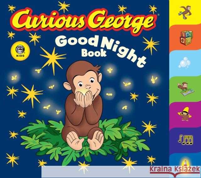 Curious George Good Night Book Tabbed Board Book Rey, H. A. 9780618777112 Houghton Mifflin Company