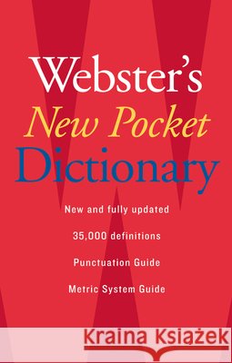 Webster's New Pocket Dictionary Houghton Mifflin 9780618947263 Houghton Mifflin Company