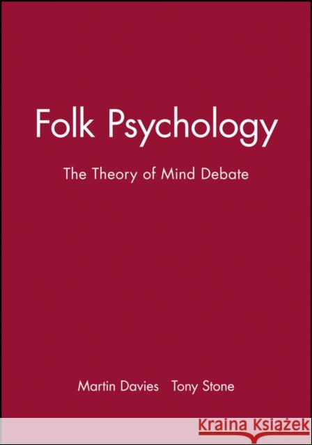 Folk Psychology Davies, Martin 9780631195153 Wiley-Blackwell