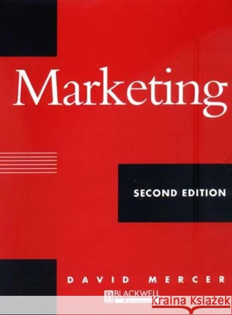 Marketing David Mercer Mercer 9780631196389 Blackwell Publishers