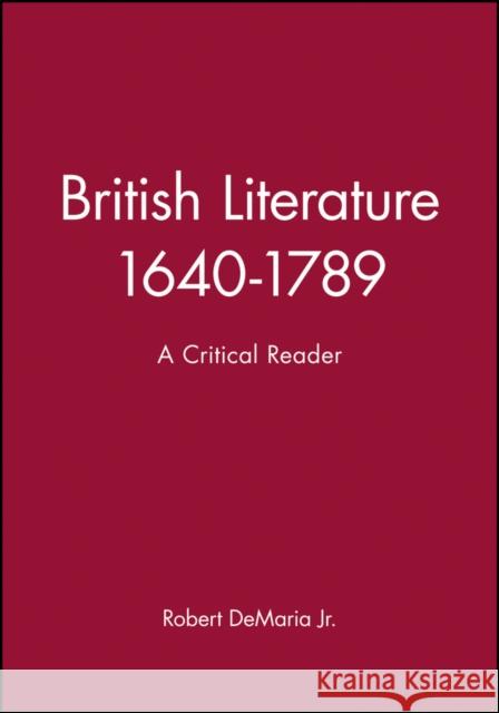 British Literature 1640-1789 DeMaria, Robert 9780631197393
