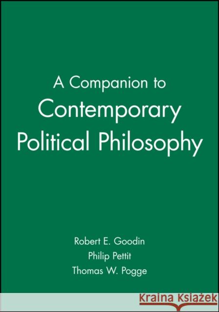 Companion Contemporary Political Goodin, Robert E. 9780631199519 Blackwell Publishers