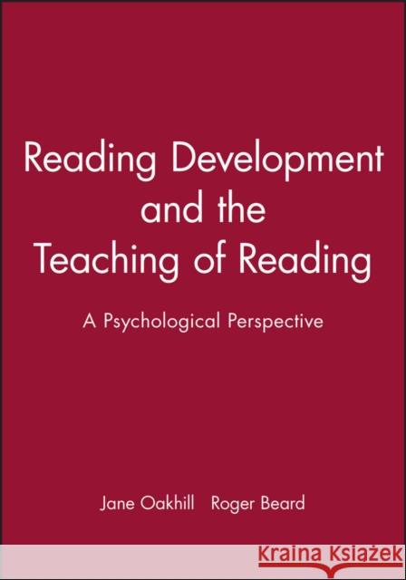 Reading Development Oakhill, Jane 9780631206828 Wiley-Blackwell