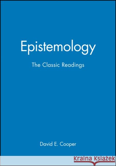 Epistemology Cooper, David E. 9780631210870 Wiley-Blackwell