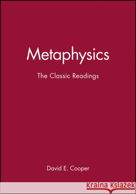 Metaphysics Cooper, David E. 9780631213253 Blackwell Publishers