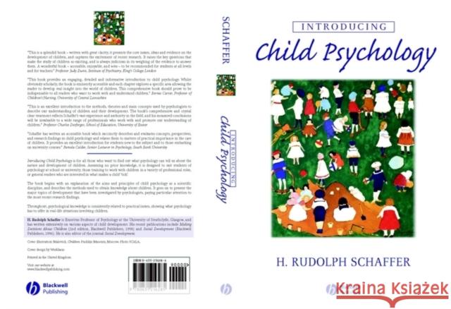 Introducing Child Psychology H. Rudolph Schaffer 9780631216278 Blackwell Publishers