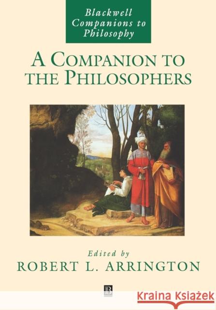 Companion to Philosophers P Arrington, Robert L. 9780631229674