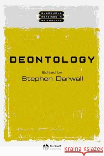 Deontology Stephen Darwall 9780631231127