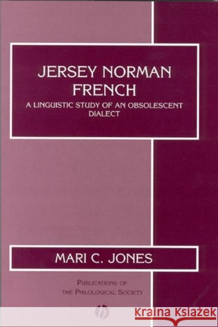 Jersey Norman French Jones, Mari Catrin 9780631231691 Blackwell Publishers