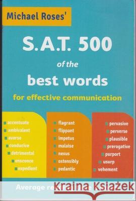 SAT 500 of the Best Words Michael J Lowry 9780646812748