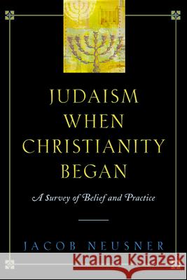 Judaism When Christianity Began: A Survey of Belief and Practice Neusner, Jacob 9780664225278 Westminster John Knox Press