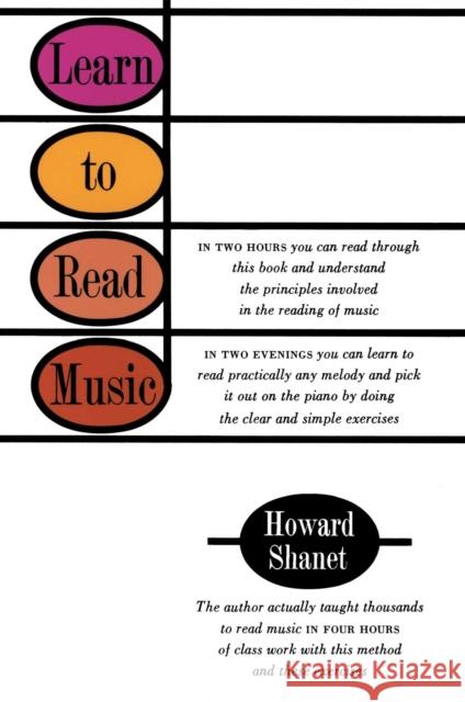 Learn to Read Music Howard Shanet 9780671210274 Fireside Books