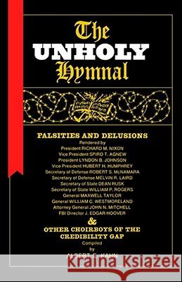 Unholy Hymnal Albert Eugene Kahn Albert Kahn 9780671211196 Touchstone Books