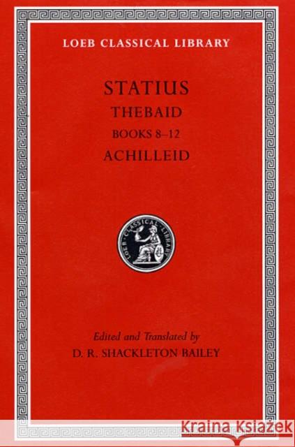 Thebaid Statius 9780674012097 Harvard University Press