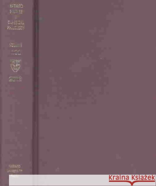 Harvard Studies in Classical Philology, Volume 101 Charles Segal 9780674012738