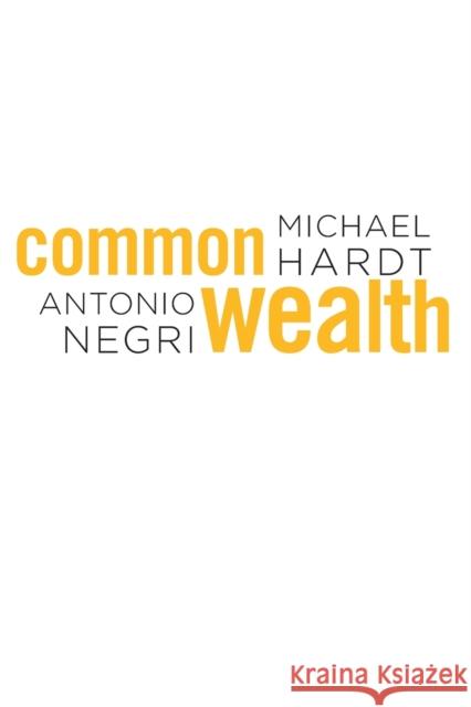 Commonwealth Michael Hardt 9780674060289 0