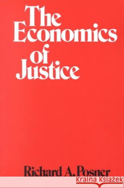 Economic Justice P Posner, Richard A. 9780674235267