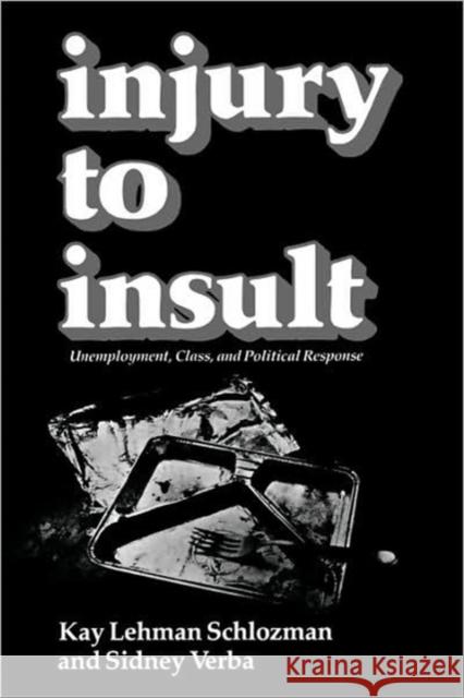 Injury to Insult: Unemployment, Class, and Political Response Schlozman, Kay Lehman 9780674454422