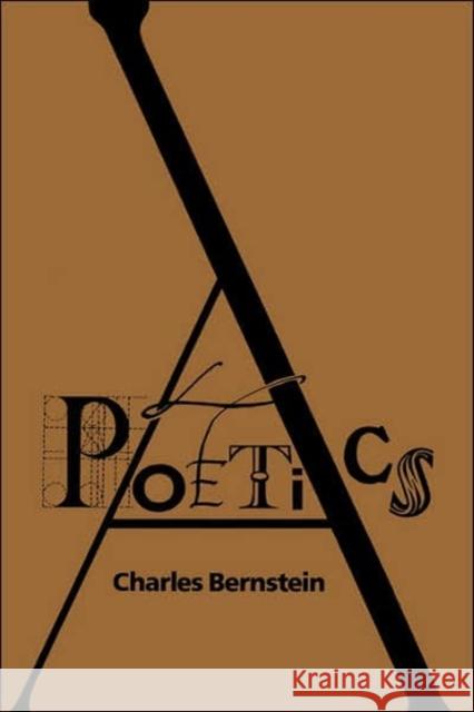 A Poetics Charles Bernstein 9780674678576