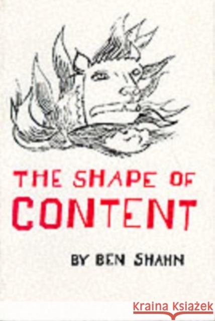 The Shape of Content Ben Shahn 9780674805705