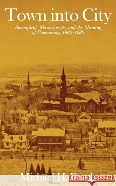 Town Into City: Springfield, Massachusetts, and the Meaning of Community, 1840-1880 Frisch, Michael H. 9780674898264 Harvard University Press