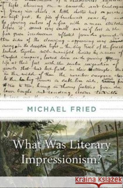 What Was Literary Impressionism? Michael Fried 9780674980792 Belknap Press: An Imprint of Harvard Universi