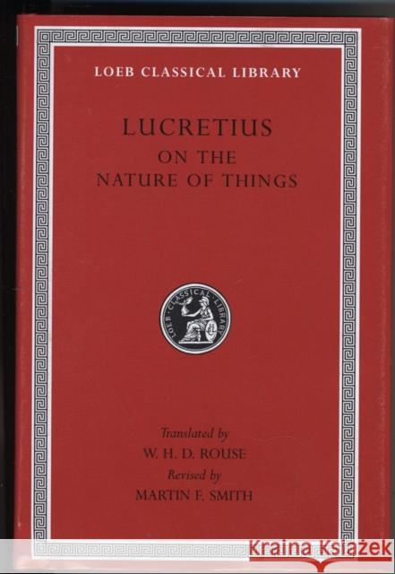 On the Nature of Things Titus Lucretius Carus 9780674992009 0