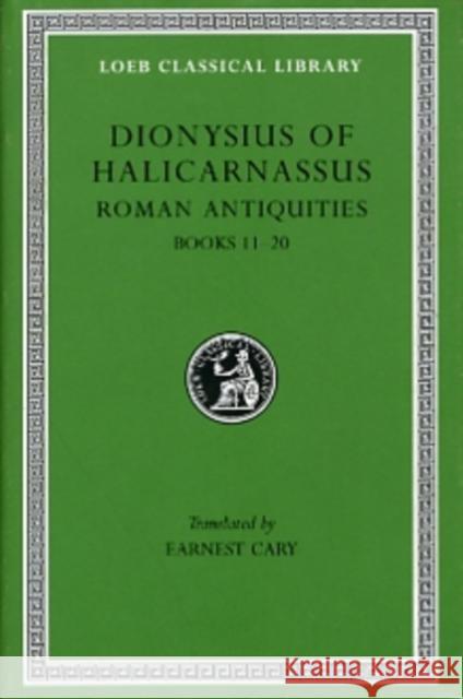 Roman Antiquities Dionysius of Halicarnassus 9780674994270