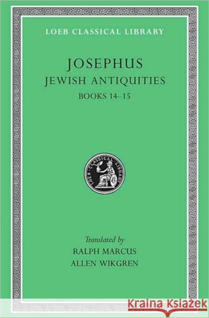 Jewish Antiquities Josephus 9780674995383 Loeb Classical Library