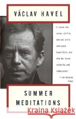 Summer Meditations Vaclav Havel Paul Wilson V. Havel 9780679744979 Vintage Books USA