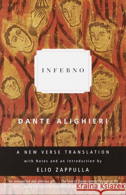 Inferno: A New Verse Translation Dante Alighieri                          Elio Zappulla 9780679757085 Vintage Books USA