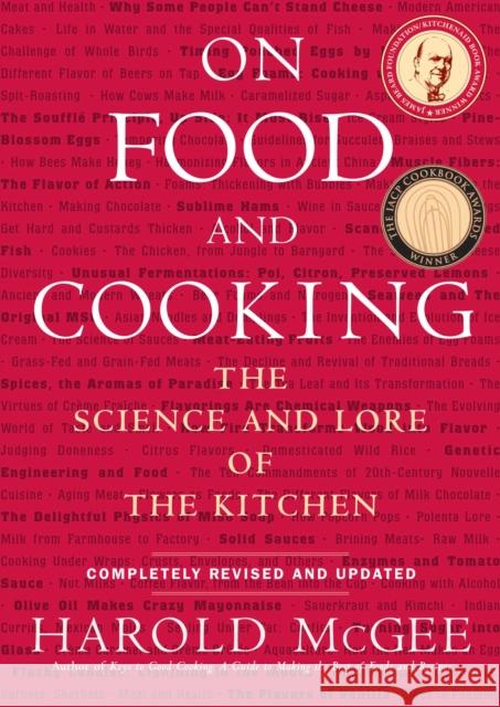 On Food and Cooking: The Science and Lore of the Kitchen McGee, Harold 9780684800011 Simon & Schuster